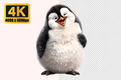 Young Emperor Penguin Transparent PNG Product Image 1