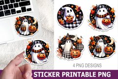 Halloween Ghost Sticker Printable | High Quality 300 Dpi Product Image 1