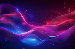 Pink and Blue Glowing Waves Background Wallpaper Product Image 1