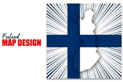 Finland Independence Day Map Design Product Image 1