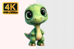 Cartoonish Baby Dinosaur Transparent PNG Product Image 1