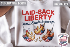 4th of July PNG Sublimation Chicken USA Patriotic Cluck Product Image 1