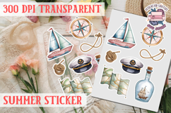 Summer sticker Cute flowers Love Picnic Beach Spring Product Image 1