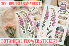 Flowers sticker sheet Spring Botanical Summer Scrapbook PNG Product Image 1