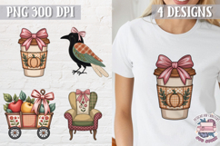 Fall Patchwork Clipart PNG Sublimation 4 Designs Product Image 1