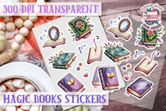 Magic Books sticker sheet Rainbow Love Read PNG Book Lovers Product Image 1