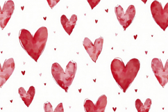 Red Hearts on a White Background Wallpaper Product Image 1