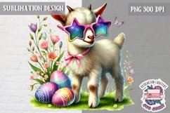 Cute Easter Animal Sublimation Design PNG Spring Eggs Bunny Product Image 1