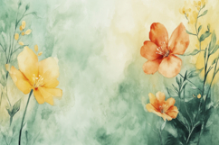 Watercolor Flowers Background Wallpaper Product Image 1
