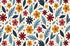 Colorful Floral Pattern Background Product Image 1