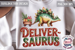 Christmas Dinosaur Funny Quote Sublimation design Tshirt Product Image 1