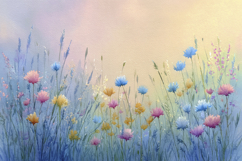 Colorful Flowers Background Wallpaper Product Image 1