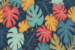 Colorful Tropical Leaves Background Product Image 1