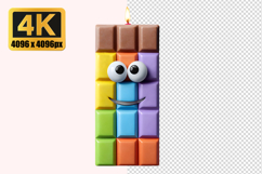 Chocolate Bar Candle Transparent PNG Product Image 1
