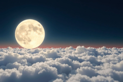Moon Cloud With Dark Sky Background Product Image 1