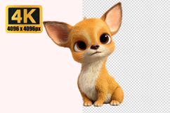 Cute Chihuahua Puppy Transparent PNG Product Image 1