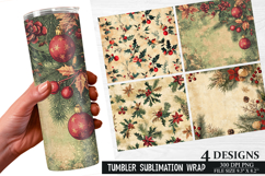 Christmas Tree Tumbler Wrap| Christmas Tumbler Wrap Design Product Image 1
