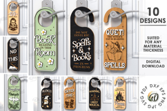 Door Hangers for readers Bundle Lasercut. Door Knob Tags SVG Product Image 1