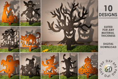 Halloween outdoor Shadow Decors Bundle laser Cut Product Image 1