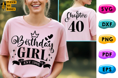 40th Birthday Girl Svg, Png, Est 1986 Chapter 40 Woman Shirt Product Image 1