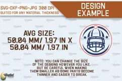 Football Inspired Laser Cut. Engraved Football Keychain SVG Product Image 2