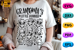 Grandma's Little Bunnies Svg, Png, Grandma Easter Shirt Svg Product Image 1