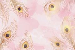 Peacock Feathers Background Wallpaper Product Image 1