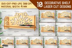 Decorative Flower Wall Shelfs Laser Cut Bundle Product Image 1