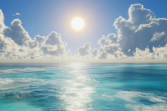Beautiful Blue Sky and Ocean Background Wallpaper Product Image 1