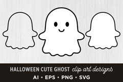 Halloween Cute Ghost Clip Art Set Product Image 1