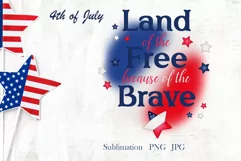 4th of July, Patriotic quote, sublimation png Product Image 2
