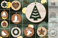 Christmas Tree Ornaments Bundle Laser Cut. Christmas SVG Product Image 1
