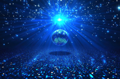 Blue Disco Ball Background Wallpaper Product Image 1