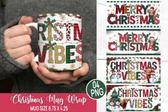 Christmas Mug Wrap Design - Christmas Snowman Sublimation Product Image 1