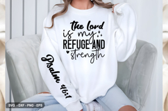 The Lord Is My Refuge - Christian Sleeve T-Shirt Design Product Image 2