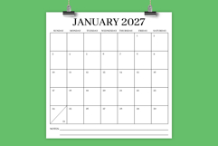 2027 Square Serif 12x12 Calendar Product Image 1