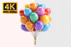 Colorful Party Balloons Transparent PNG Product Image 1