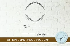 Family monogram sign SVG for farmhouse home portrait SVG Product Image 2