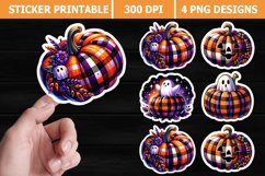 Halloween Pumpkin Sticker Printable | High Quality 300 Dpi Product Image 1