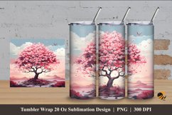 Fantasy Flower Tumbler Wrap Sublimation Design 4 Product Image 1