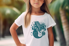 Starry Mermaid Silhouette SVG | Plus Size Ocean Fantasy PNG Product Image 4