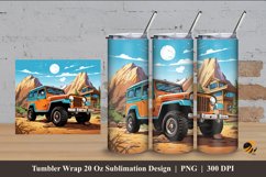 Touring Car Tumbler Wrap Sublimation Design 4 Product Image 1