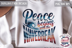 Summer Beach Sea Quote Watercolor Sublimation PNG Product Image 1