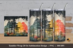 Wild Forest Tumbler Wrap Sublimation Design 4 Product Image 1