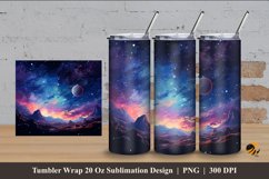 Space View Tumbler Wrap Sublimation Design 4 Product Image 1