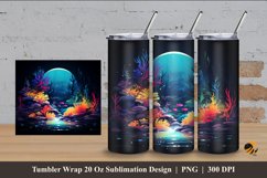 Beauty Aquascape Tumbler Wrap Sublimation Design 4 Product Image 1