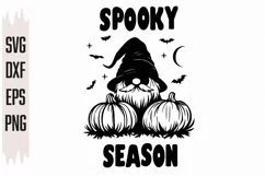 Spooky Season SVG, Gnome Halloween Svg, Pumpkin Svg Product Image 4