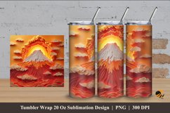 Mountain Explotion Tumbler Wrap Sublimation Design 4 Product Image 1