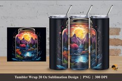Peak and Jar Tumbler Wrap Sublimation Design 4 Product Image 1