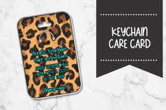 Leopard Print Keychain Care Card Product Image 1